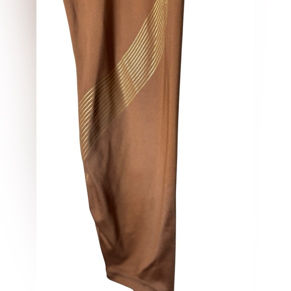 VSX Victoria Secret Essential Shine Pocket Leggings women size large brown gold - Picture 10 of 17